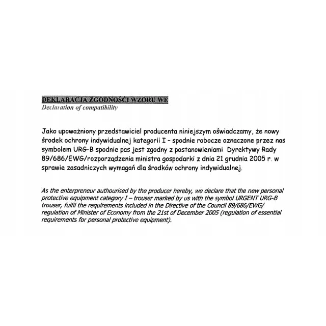 Робочі штани Urgent URG-B/56 315g/m2 Navy (5902365207801)