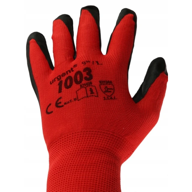 Рукавиці робочі RTELA Urgent 10 Red/Black комплект 12 пар (1003/10)