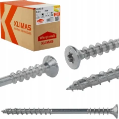 Шуруп рівневий для дерева Wkret-Met KLIMAS 6,0x110 мм T25, 100 шт (WKSS-60110-B)