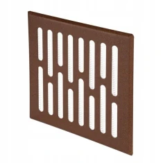 Решітка вентиляційна металева Awenta 14x14 з сіткою Brown (M1BR)