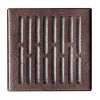 Решітка вентиляційна металева Awenta 14x14 з сіткою Brown (M1BR)