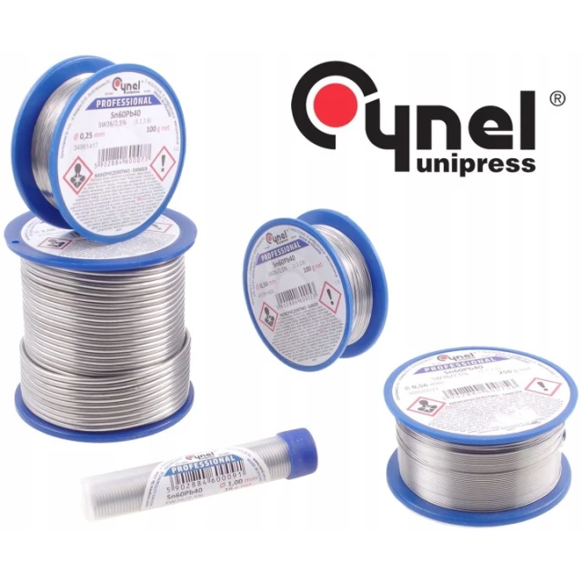 Припій дріт Cynel 1 мм 60/40 (10 г, 3 м) (WG-01X-01-8-100-0701)