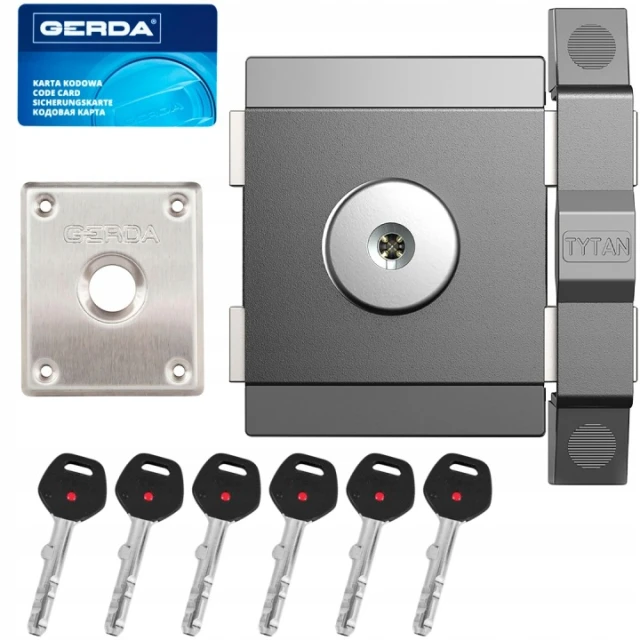 Замок верхній TYTAN ZK Gerda 2-барабанний Graphite (0ZK0X0L0000.05240P)