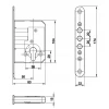 Замок прихованого монтажу Gerda ZW550WK оцинкований (0ZW550W0060.99000F)