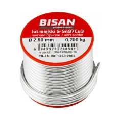 Припій BISAN 250 г Ø 2,5 мм до мідді Sn97Cu3 (700901)