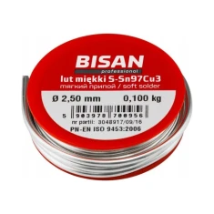 Припій BISAN 100 г Ø 2,5 мм до мідді Sn97Cu3 (B870095)