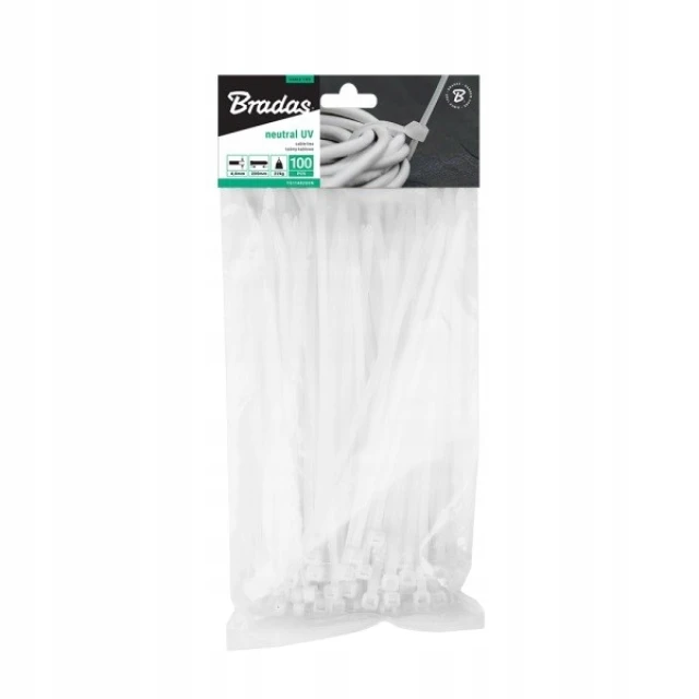Стяжка пластикова Bradas 150x3,6 мм 100 шт White (TS1136150N)