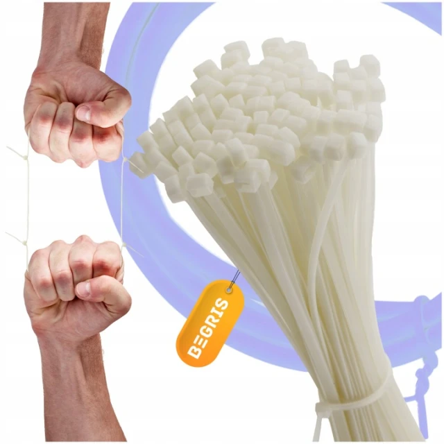 Стяжка пластикова Bradas 280x3,6 мм, 100 шт, White (TS1136280N)