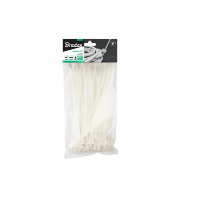 Стяжка пластиковая Bradas 400x8,8 мм 100 шт White (TS1188400N)