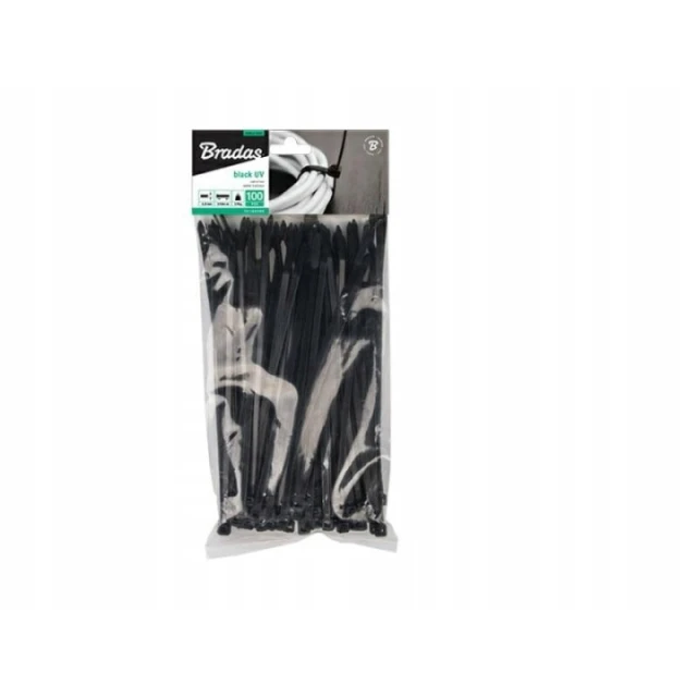 Стяжка пластикова Bradas 450x8,8 мм 100 шт Black (TS1188450B)