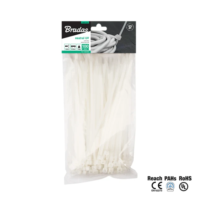 Стяжка пластикова Bradas 750x8,8 мм 100 шт White (TS1188750N)