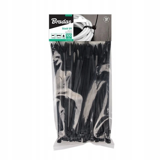 Стяжка пластикова Bradas 400x4,8 мм 100 шт Black (TS1148400B)