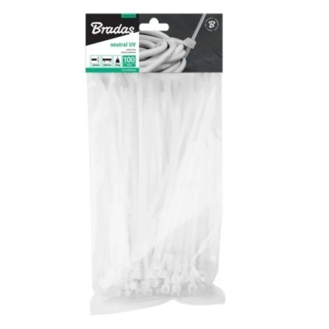 Стяжка пластикова Bradas 450x4,8 мм 100 шт White (TS1148450N)