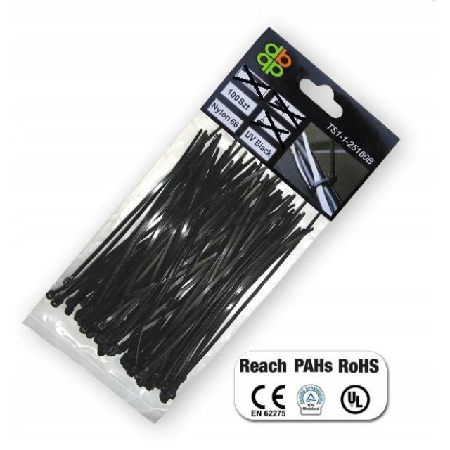 Стяжка пластикова Bradas 450x4,8 мм 100 шт Black (TS1148450B)