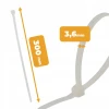 Стяжка пластикова Bradas 300x3,6 мм 100 шт White (TS1136300N)
