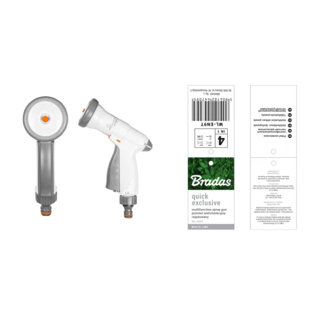 Распылитель Bradas пистолетный многофункциональный Exclusiv White (WL-EN9T)