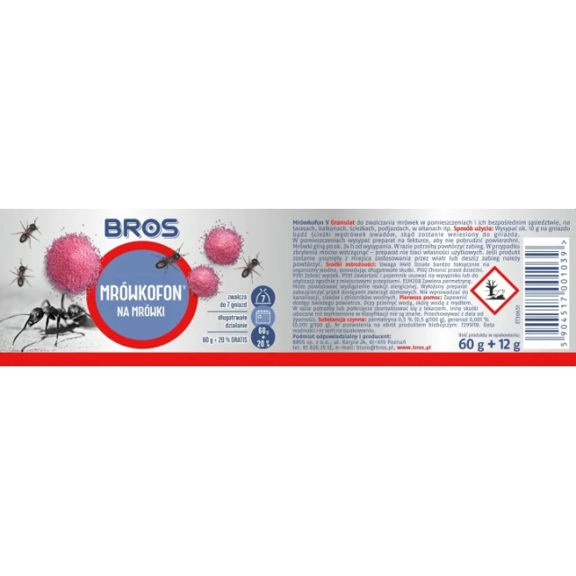 Средство от муравьев Муравьефон BROS 60 г (B30)