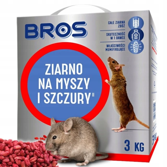 Зерно від мишей і щурів BROS 3000г 3кг 2 шт (B059)