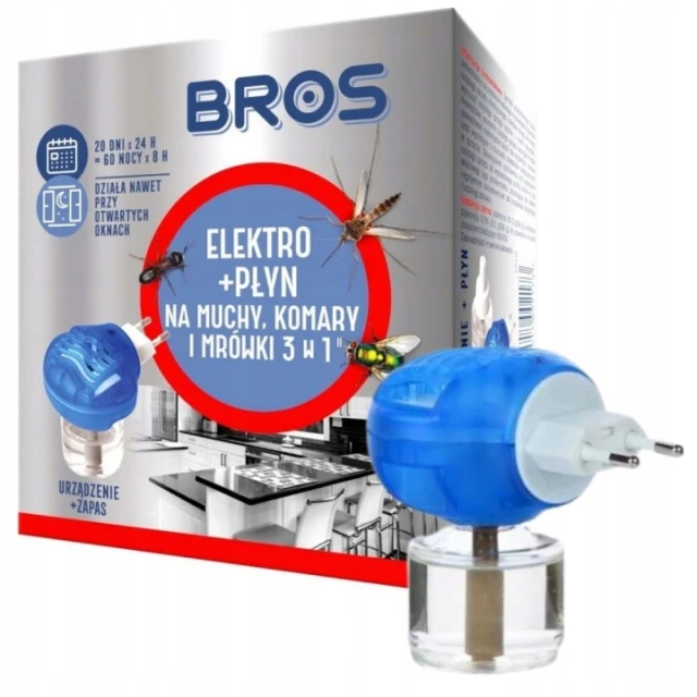 Електрофумігатор + рідина від мух, комарів, мурах BROS (12 шт) (B35)
