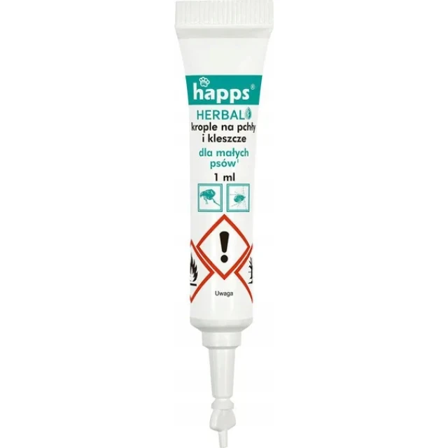 Краплі від бліх і кліщів для малого собаки упаковка HAPPS 4 шт (B1612)