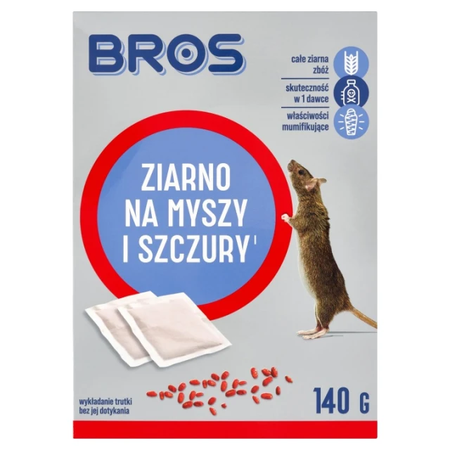 Зерно від мишей і щурів BROS 140г 12 шт (B1628)