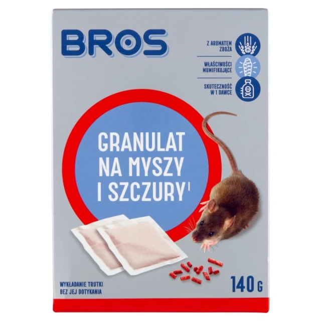 Гранули від мишей і щурів BROS 140 г (12 шт) (B111)