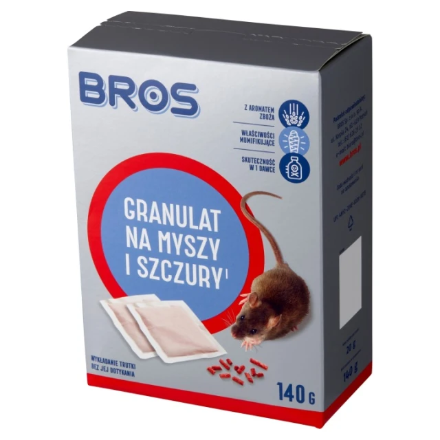 Гранули від мишей і щурів BROS 140 г (12 шт) (B111)