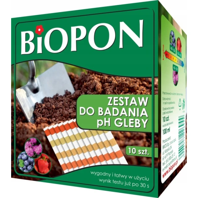 Набор для определения pH почвы, BIOPON 10 шт + 100 мл (1687)