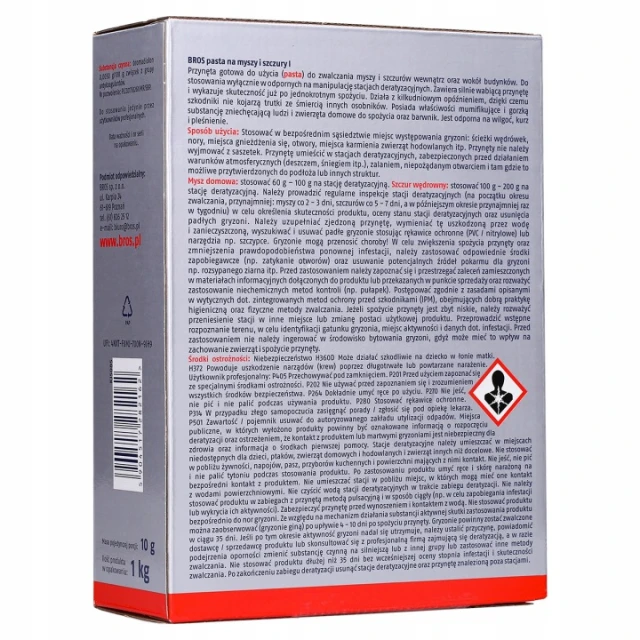 Паста від мишей та щурів BROS 1000 г (B1857)
