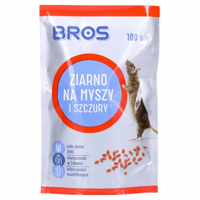 Зерно от мышей и крыс BROS 100 г (5904517329249)