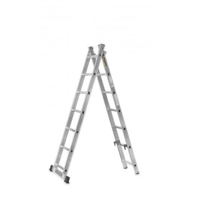 Лестница DRABEST 2х7 ступеней + подест ARD2 BASIC (5904680993056)