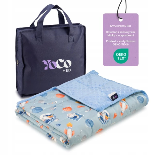 Зважений плед Blue Cosmos YoCo 2,4 кг (BWK-120090-BLU-CL)
