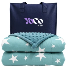 Зважений плед Green Stars YoCo 2,4 кг (BWK-120090-GRN-ST)