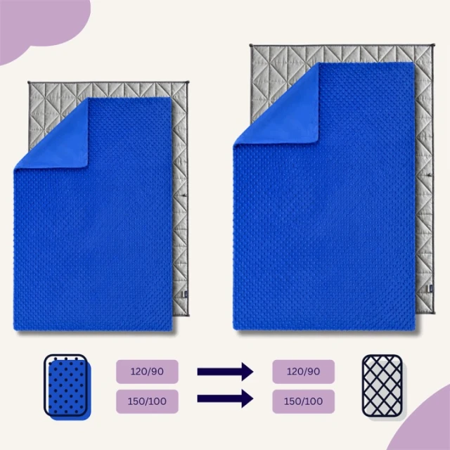 Наволочка Minky двостороння YoCo 150x100 см Blue (BMC-150100-BLU)
