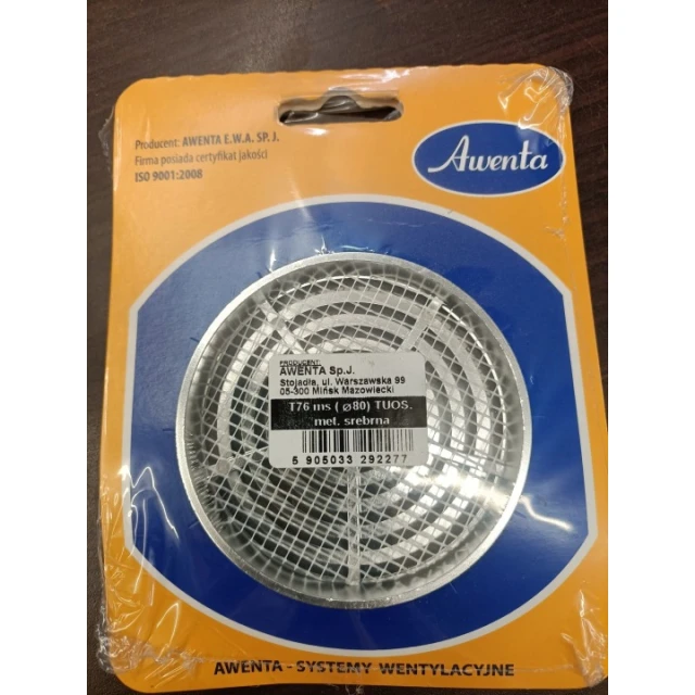 Решетка дверная TUOS MINI-WENT Ø Awenta 80 Silver (T76MS)