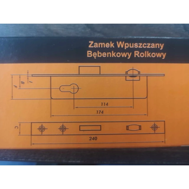 Замок прихованого монтажу роликовий LOB 90/35 WB (Z035R-2K1-20-00)