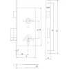 Замок врізний LOB 72/60 WC Yellow (Z76C-33-01)