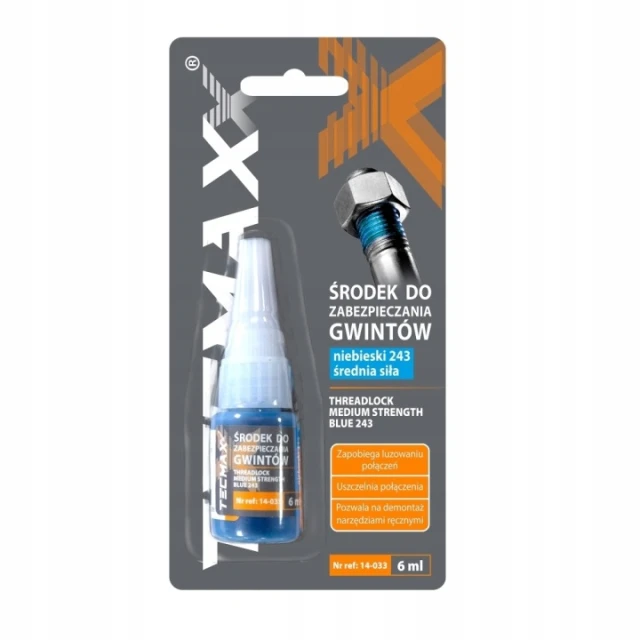 Клей для різьби Blue середній Tecmaxx 6 мл (14-033)