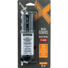 Клей епоксидний для металу Tecmaxx 5 хвилин 25 мл шприц (14-057)
