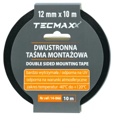 Стрічка монтажна двостороння PE AMTRA 12 мм x 10 м чорна (14-066)