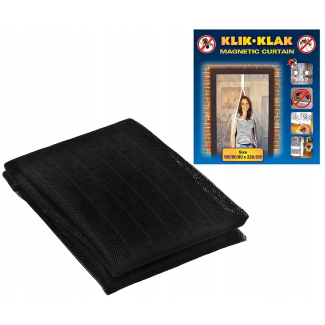 Завеса магнитная KLIK-KLAK Pgum-sill 100×220 мм Black (1002202)