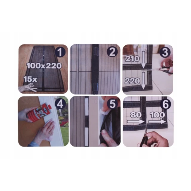 Завіса магнітна KLIK-KLAK Pgum-sill 100×220 мм White (1002201)