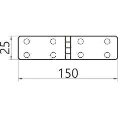 Петля IMET 150x25 мм, упаковка 20 шт (1502)