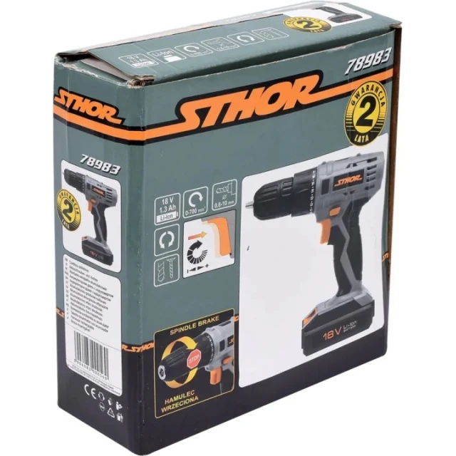 Шуруповерт Sthor 18V 1,3Ah (78983)