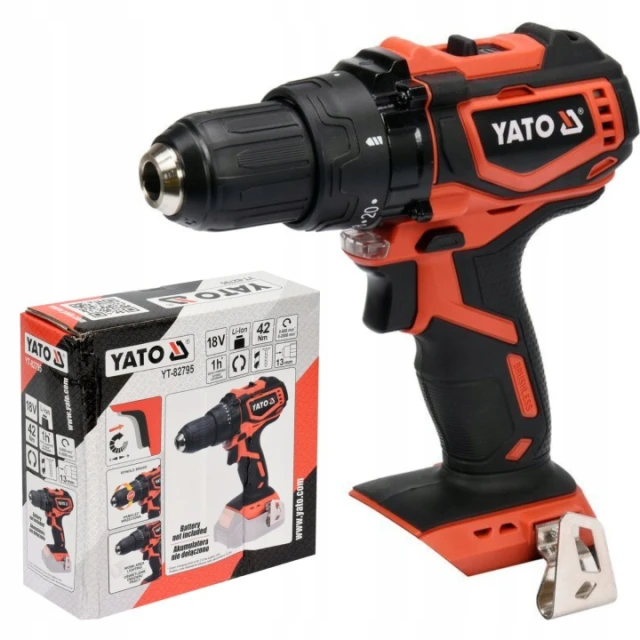 Шуруповерт Yato YT-82795 18V 42Нм безщіткові (тільки корпус)