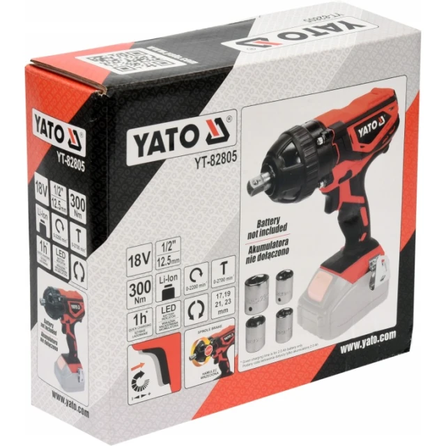 Гайковерт ударний Yato 18V 1/2