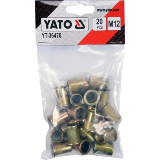 Шпильки-гайки сталеві Yato M12, 20 шт (YT-36476)