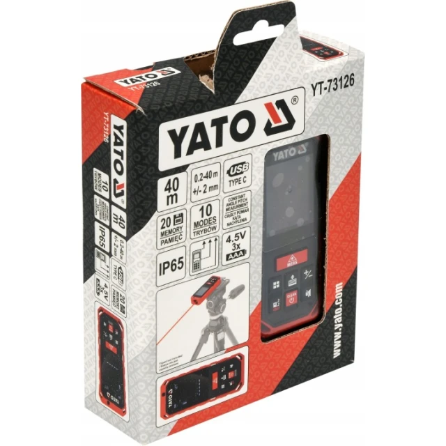 Далекомір Yato 40 м лазерний (YT-73126)