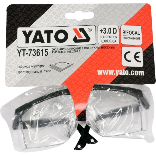 Окуляри захисні коригуючі Yato +3 (YT-73615)