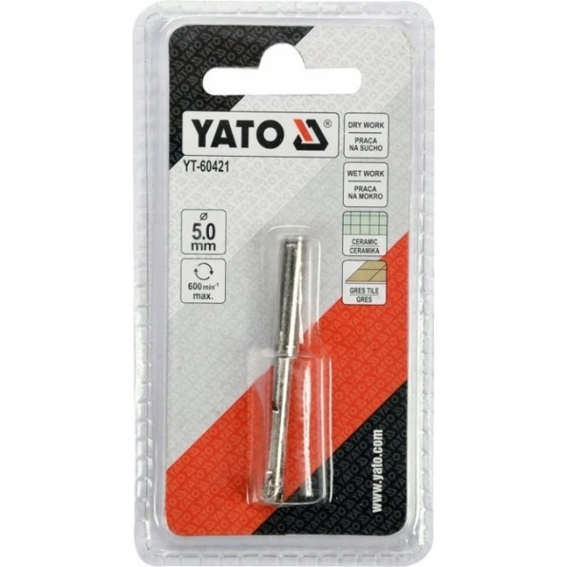 Свердло алмазне Yato 5 мм для граніту (YT-60421)